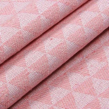 TECIDO ECOLOGICO TRIANGULO COR ROSA/ROSA