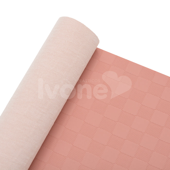 XADREZ DELUXE 0.8MM ROSE FUNDO MALHA