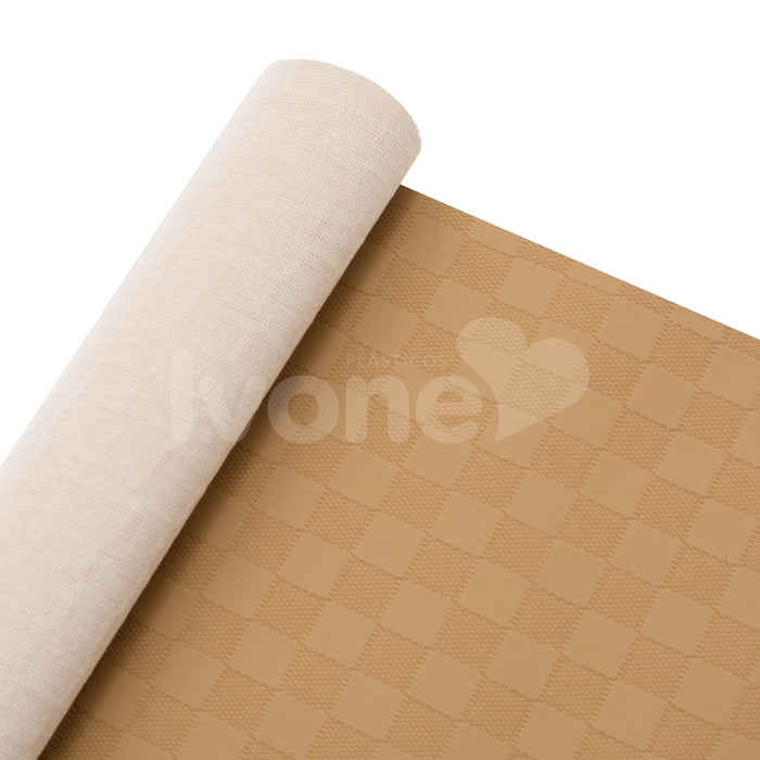XADREZ DELUXE 0.8MM BEGE FUNDO MALHA