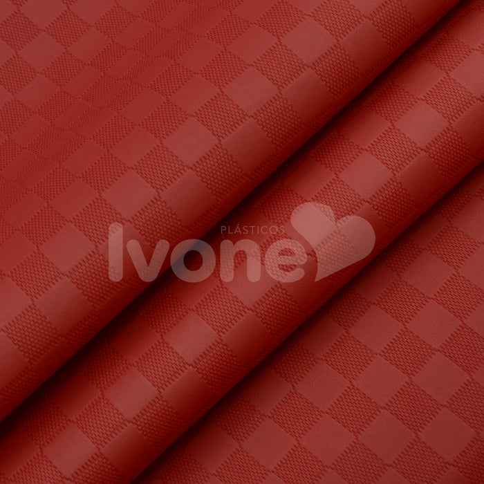 XADREZ DELUXE 0.8MM VERMELHO FUNDO MALHA