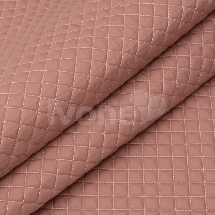 NYLON EMBORRACHADO MATELADO EM XADREZ ROSE