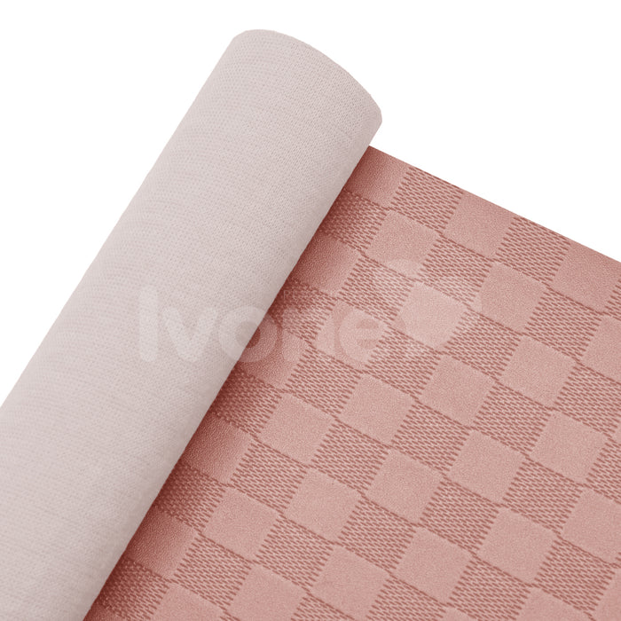 XADREZ DELUXE METALIZADO 0.8MM ROSA GLOSS FUNDO MALHA