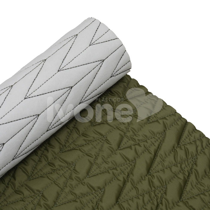 NYLON MATELASSE CHEVRON DE FERNANDA GAMA VERDE OLIVA