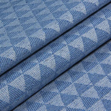 TECIDO ECOLOGICO TRIANGULO COR AZUL/AZUL