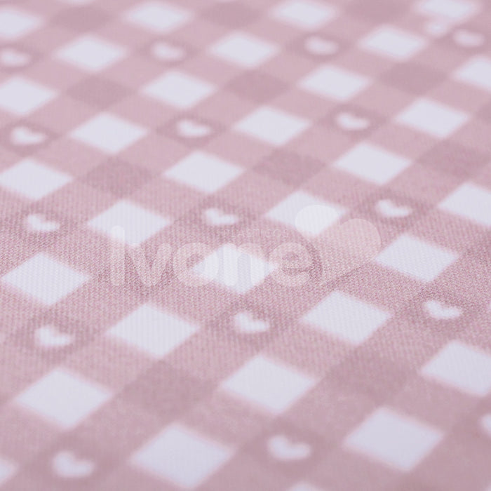 NYLON 190T COLECAO LOVELY FERNANDA GAMA XADREZ COM CORACAO ROSA