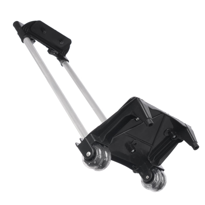 NEW CARRINHO PARA MOCHILA 40CM DUAS HASTES ALUMÍNIO PRETO