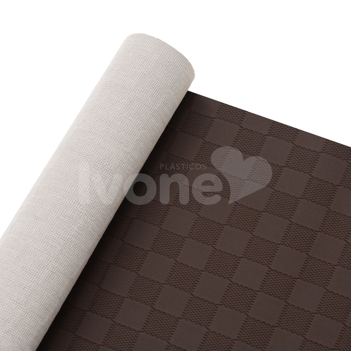 XADREZ DELUXE 0.8MM CAFE FUNDO MALHA