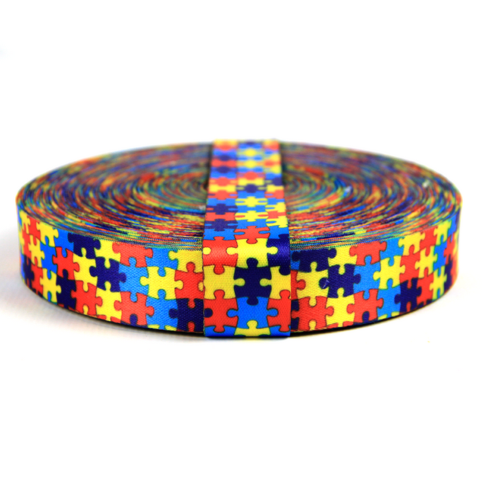 FITA SUBLIMADA 30MM COR TRANSTORNO DO ESPECTRO AUTISTA 1 METRO