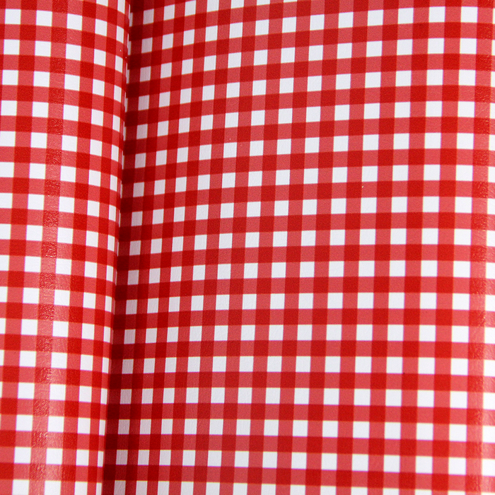 SINTETICO XADREZ SEVILLE BRANCO FERNANDA GAMA 0.8MM FUNDO MALHA COR VERMELHO