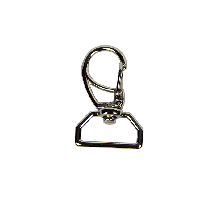 MOSQUETAO ZAMAK 1166/20MM COR NIQUELADO BASE RETANGULAR PACOTE COM 10 PEÇAS