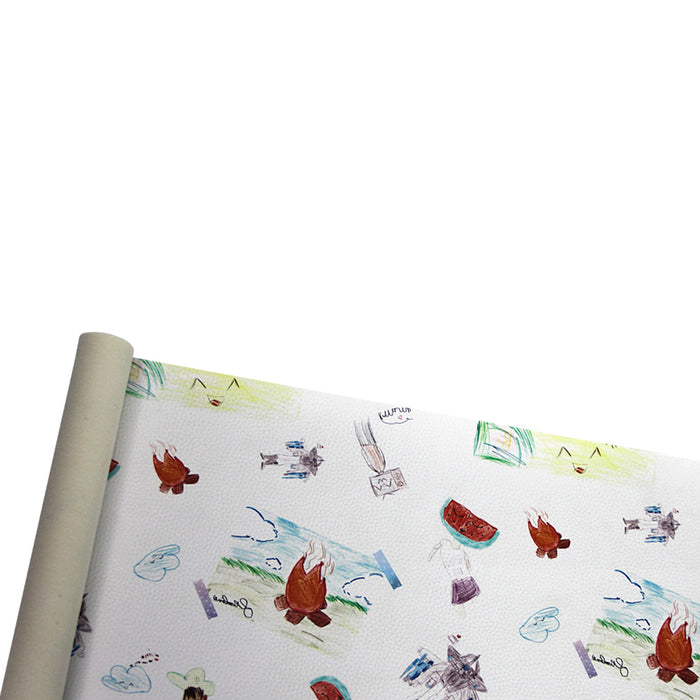 DOLLARO ESTAMPA KIDS 0.8MM COM FUNDO DE MALHA COR BRANCO 1/2 METRO