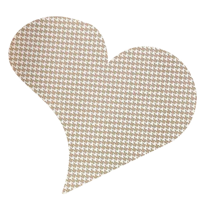SINTETICO PIED DE POULE 0.8MM FUNDO MALHA COR BEGE/ BRANCO