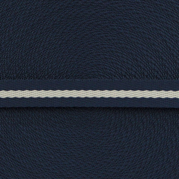 FITA LISTRAS 20MM COR MARINHO/CREME 1 METRO