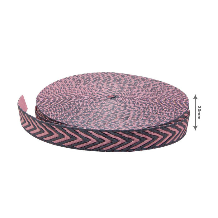 FITA ZIG 30MM COR CINZA/SALMAO 1 METRO
