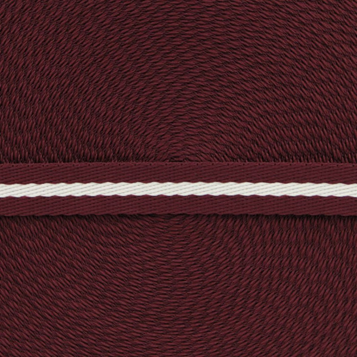 FITA LISTRAS 20MM COR VINHO/CREME 1 METRO