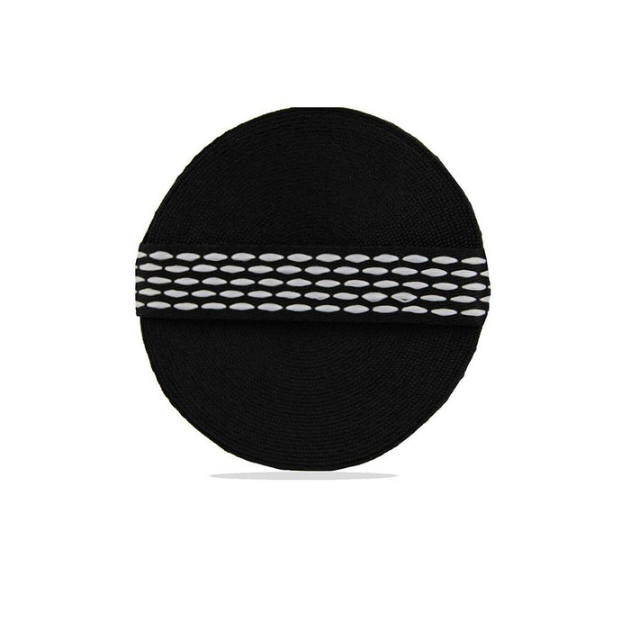 FITA ARTESANAL 40MM COR PRETO/BRANCO 1 METRO