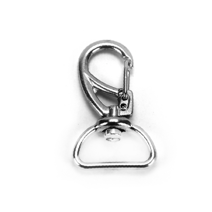 MOSQUETAO ZAMAK 1166/20MM COR NIQUELADO BASE OVAL PACOTE COM 10 PEÇAS