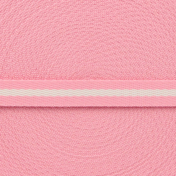 FITA LISTRAS 20MM COR ROSA BEBE/CREME 1 METRO