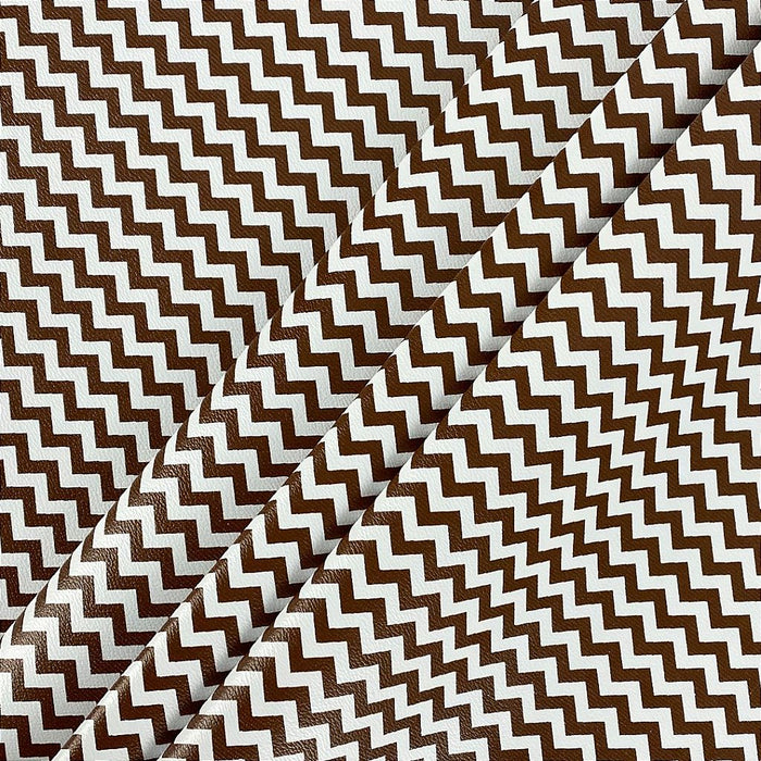 NEW CHEVRON 0.8MM FUNDO DE MALHA COR CAFE / BRANCO
