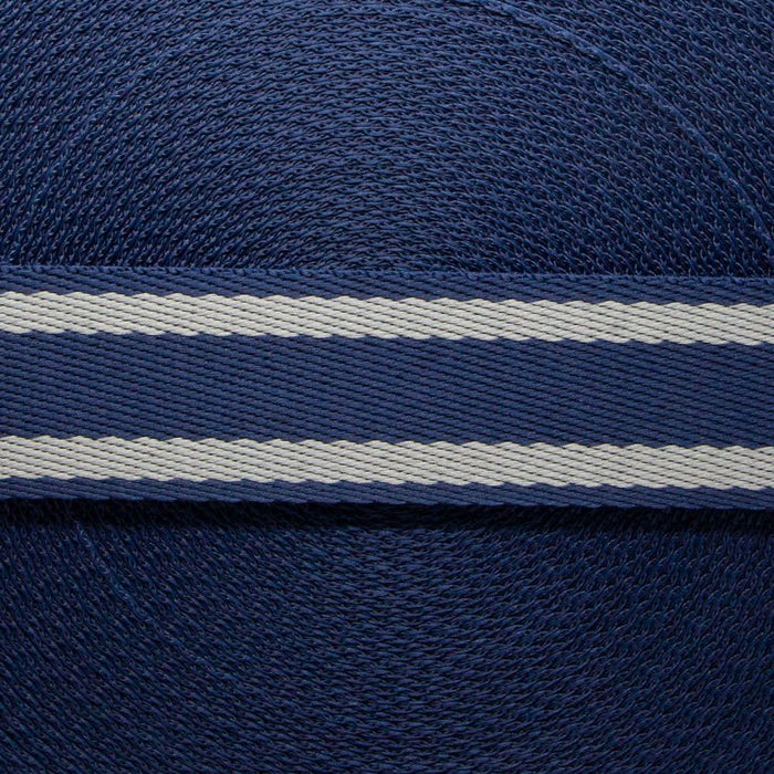 FITA LISTRAS 40MM COR MARINHO/CINZA 1 METRO