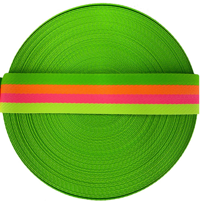 FITA LISTRAS NEON 40MM COR AMARELO NEON/PINK NEON/LARANJA NEON/ VERDE LIMAO 1 METRO