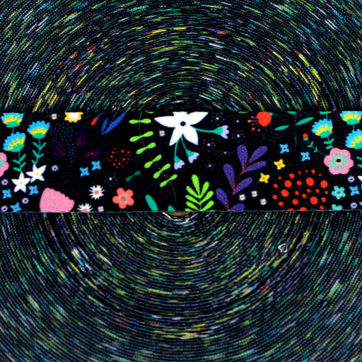 FITA SUBLIMADA 30MM COR FLORAL COLORIDA 1 METRO - Plasticos Ivone