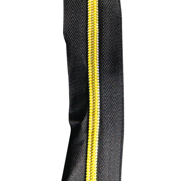 ZIPER Nº6 POLIESTER COR PRETO/DOURADO 10 METROS