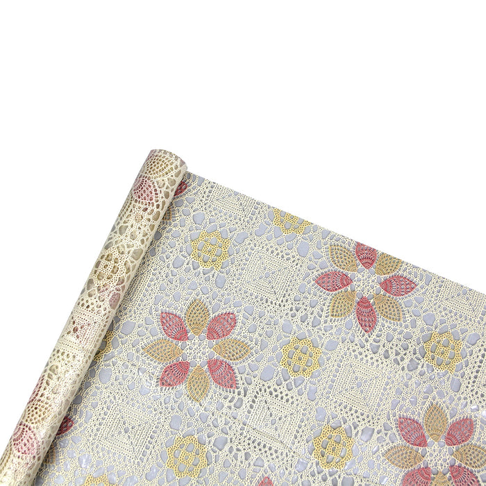 TOALHA DE MESA PREMIUM RENDADA FIRENZE ROSA 1,37 DE LARGURA