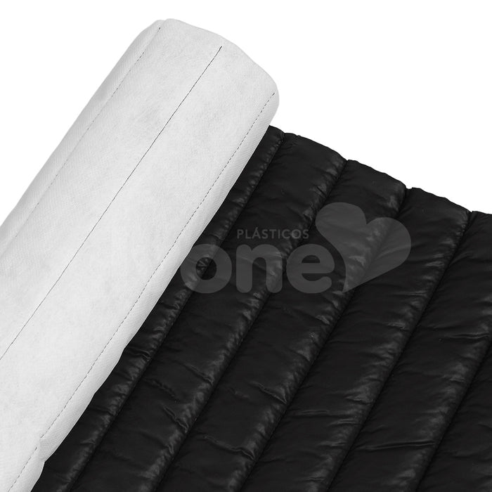 NYLON CANADENSE MATELADO PRETO GROSSO LADO UNICO PUFFER