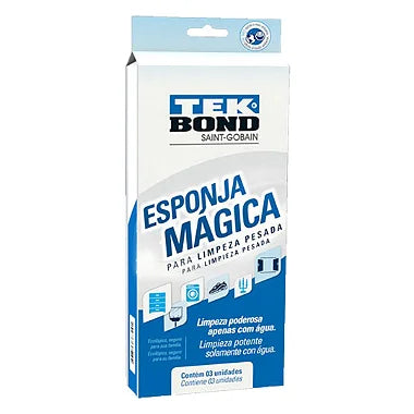 TEKBOND ESPONJA MÁGICA PARA LIMPEZA PACONTE COM 3 UNIDADES