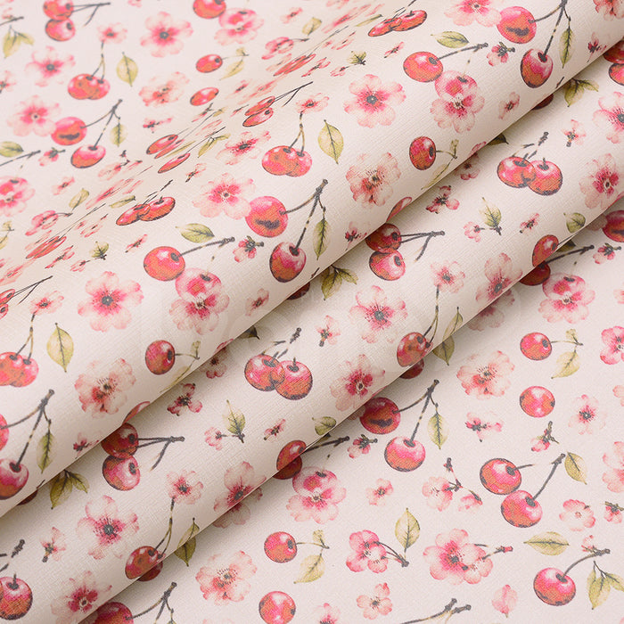 Sintético Duna Estampa Jardim Sakura Mini