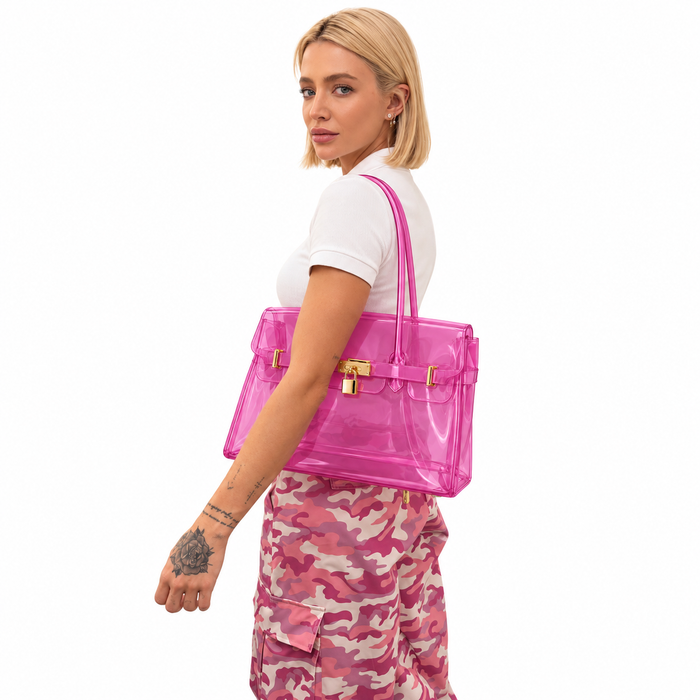 PAINEL BOLSA JELLY EDI PACHECO GRANDE CHICLETE
