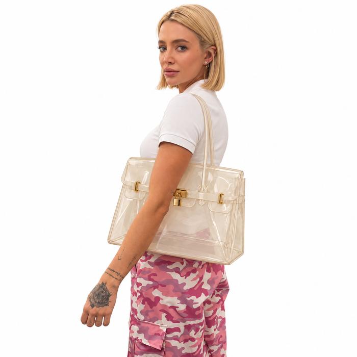 PAINEL BOLSA JELLY EDI PACHECO GRANDE CREME DE BAUNILHA
