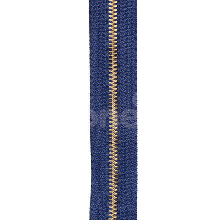 ZIPER Nº6 METAL COR MARINHO COM DENTE DOURADO 10 METROS
