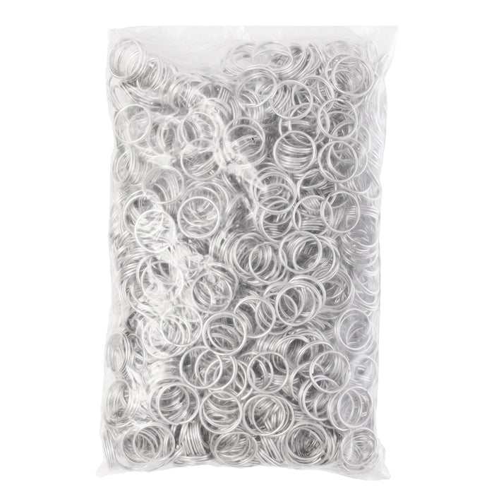 ARGOLA P/CHAVEIRO 15MM DUPLA NIQUELADO PACOTE COM 10 UNIDADES