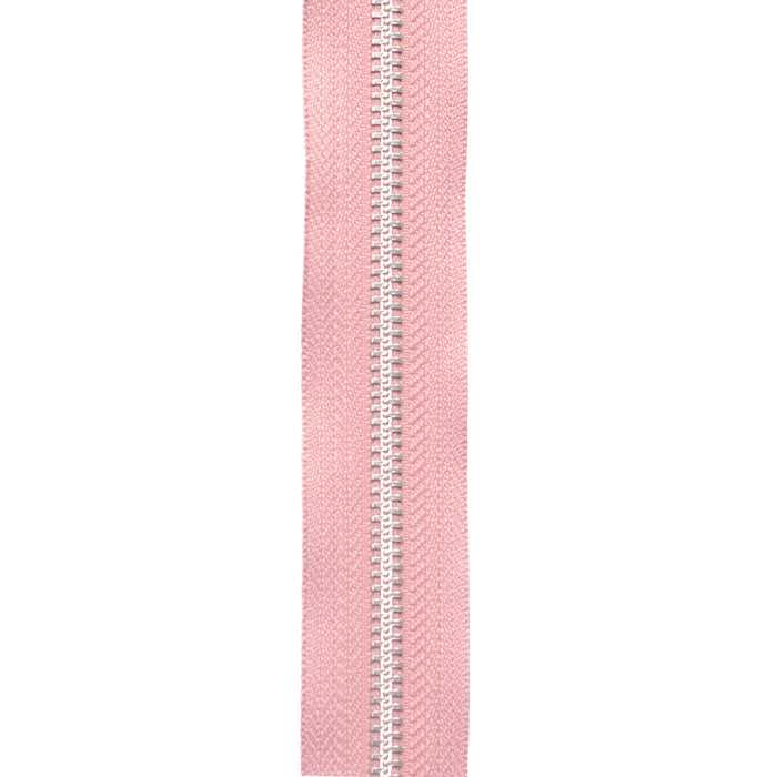 ZIPER Nº6 METAL COR ROSE COM DENTE NIQUEL 10 METROS