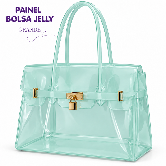 PAINEL BOLSA JELLY EDI PACHECO GRANDE AGUA MARINHA
