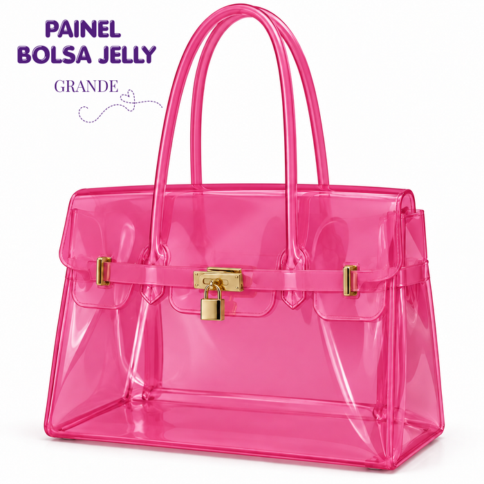 PAINEL BOLSA JELLY EDI PACHECO GRANDE BALA DE MORANGO