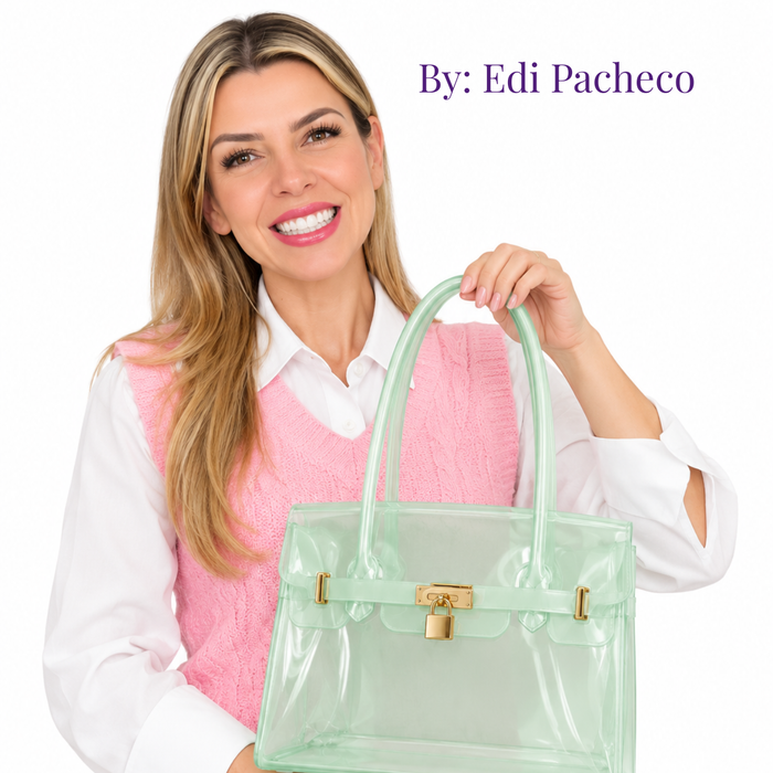 PAINEL BOLSA JELLY EDI PACHECO GRANDE MENTA SUAVE