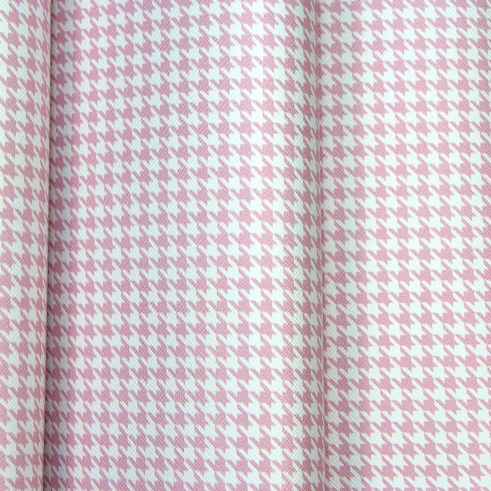 SINTETICO PIED DE POULE 0.8MM FUNDO MALHA COR ROSA BEBE / BRANCO