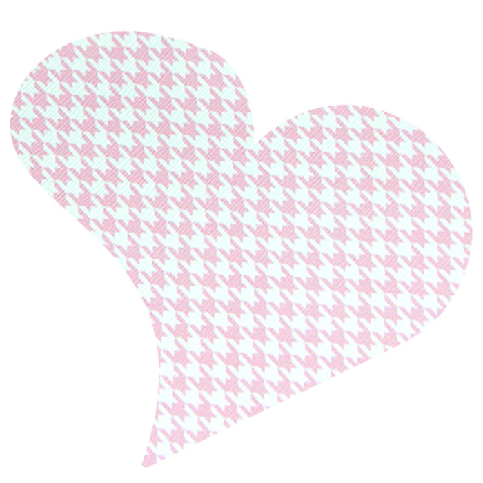 SINTETICO PIED DE POULE 0.8MM FUNDO MALHA COR ROSA BEBE / BRANCO