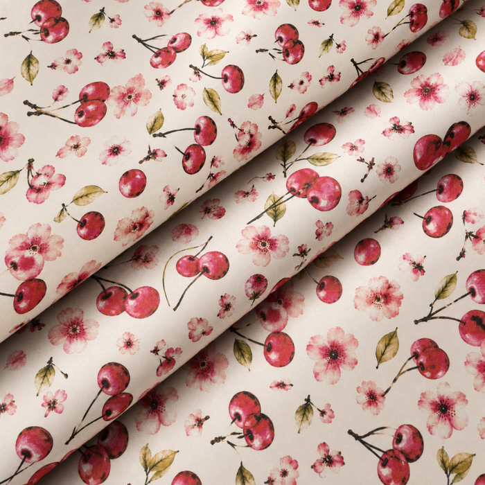 Sintético Duna Estampa Jardim Sakura Mini