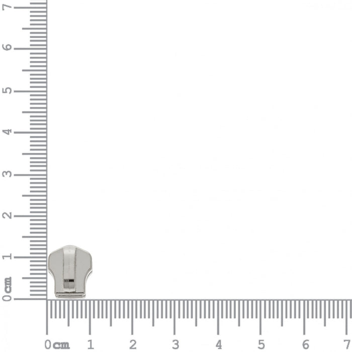 CURSOR ZIPER METAL PRATA 6MM - 10 UN