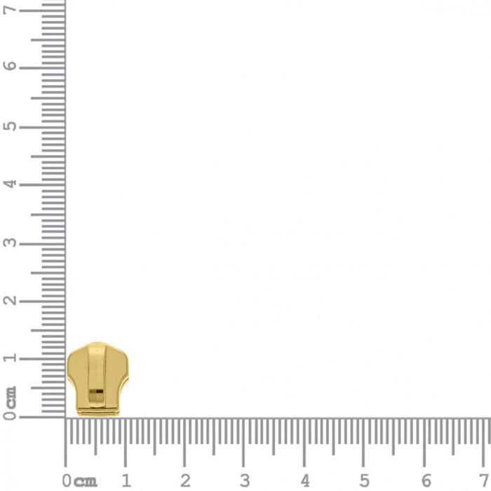 CURSOR ZIPER METAL OURO 6MM - 10 UN