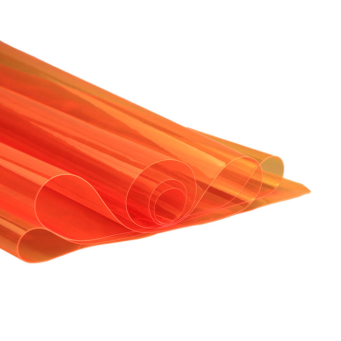 CRISTAL 0,20 FLEXIVEL COLORIDO IMPORTADO COR LARANJA NEON
