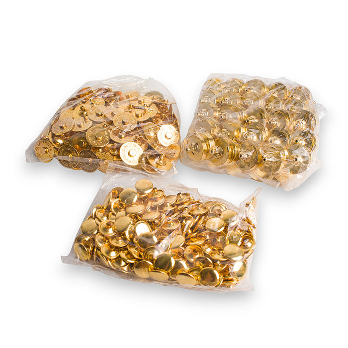 REBITE DUPLO 14.5 OURO GOLD PRIME 10 UNIDADES
