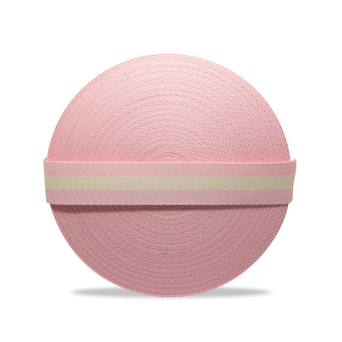 FITA LISTRAS 40MM COR ROSA BEBE/CREME 1 METRO