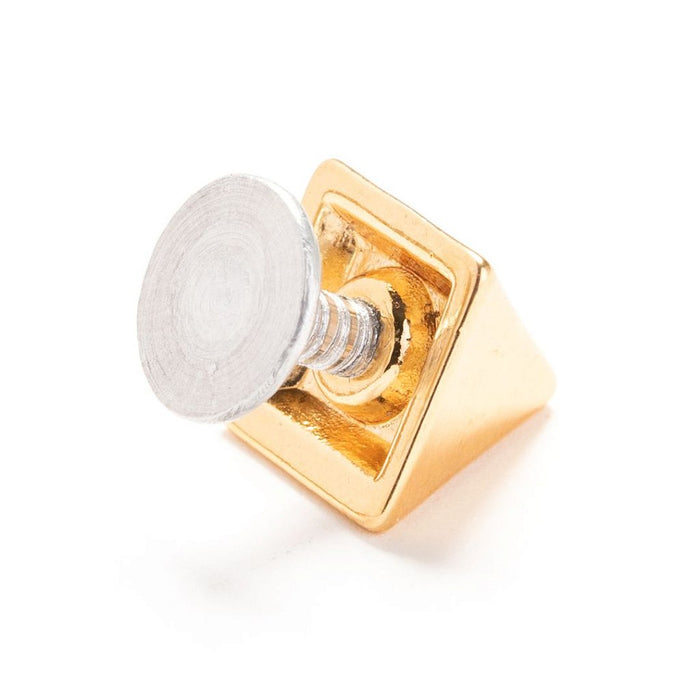 ENFEITE PIRAMIDE LUXO TAMANHO 11 DOURADO PACOTE COM 10 UNIDADES