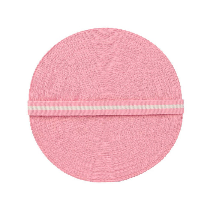 FITA LISTRAS 20MM COR ROSA BEBE/CREME 1 METRO