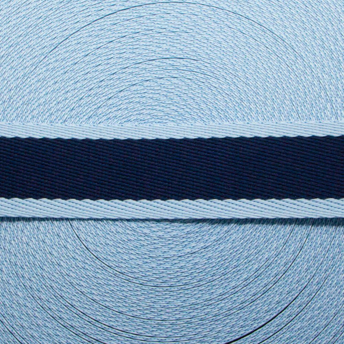 FITA LISTRAS 30MM COR MARINHO/AZUL BEBE 1 METRO